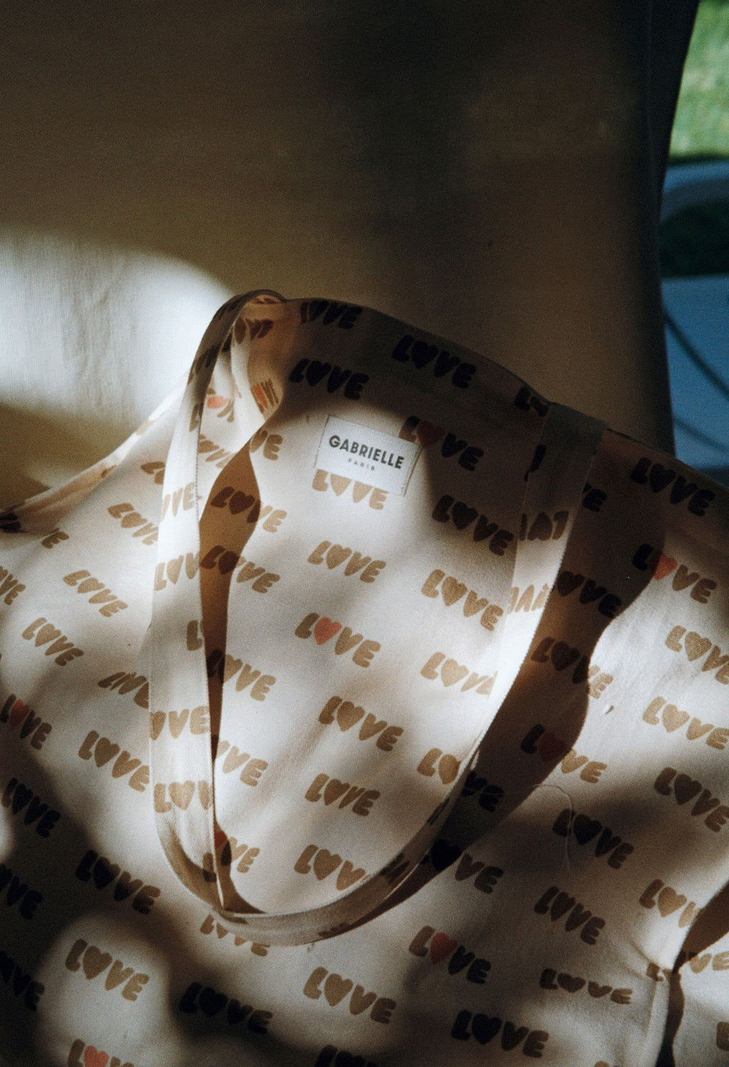 Sac week-end maternité coton motif love