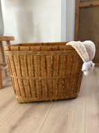 Grand panier de rangement tressé en bambou