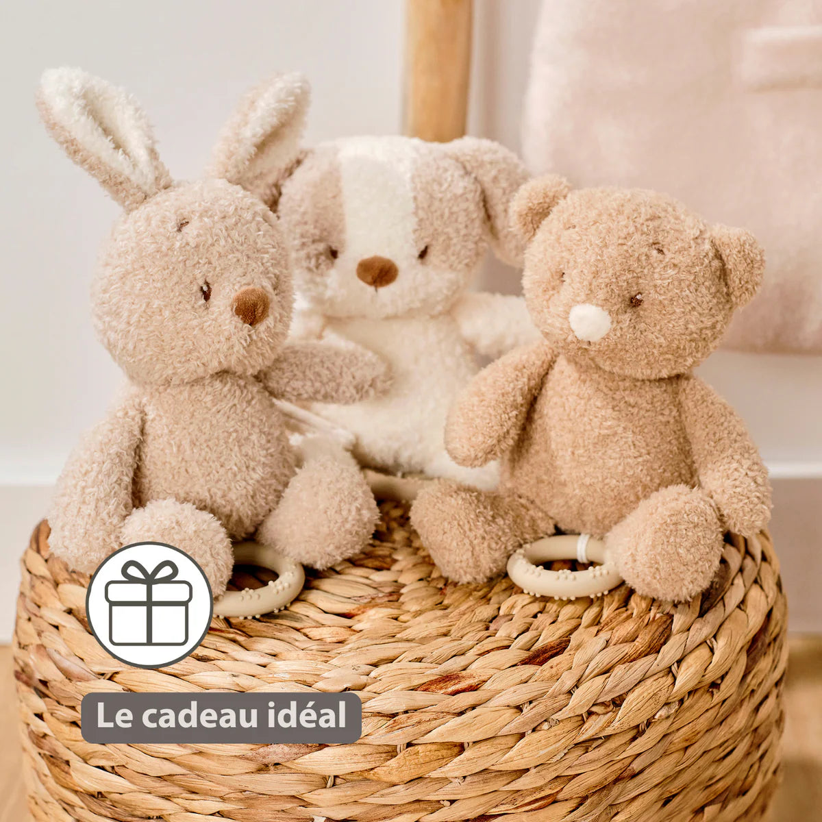 Peluche musicale lapin bouclette