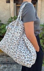Sac week-end maternité Léopard blanc