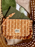 Petite pochette à volant cœur beige love maison Augustin zippée