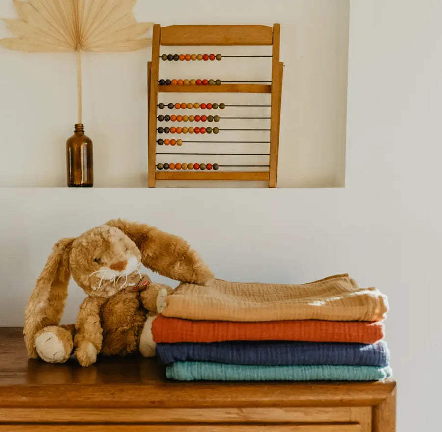 Maxi lange double gaze de coton camel