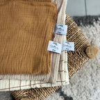 Maxi lange double gaze de coton à carreaux