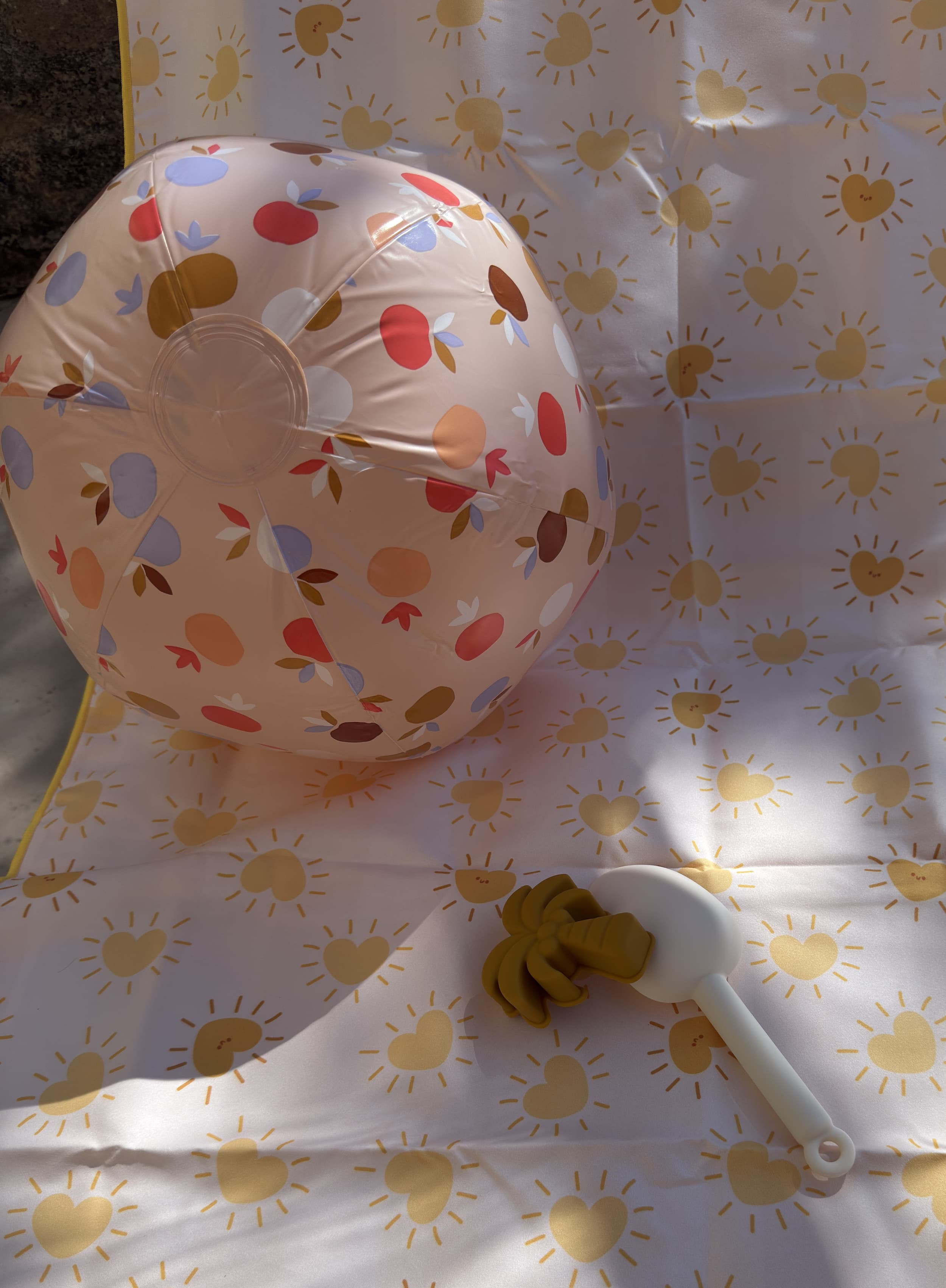 Ballon de plage gonflable multicolore fruits