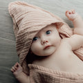 Cape de bain mousseline rose