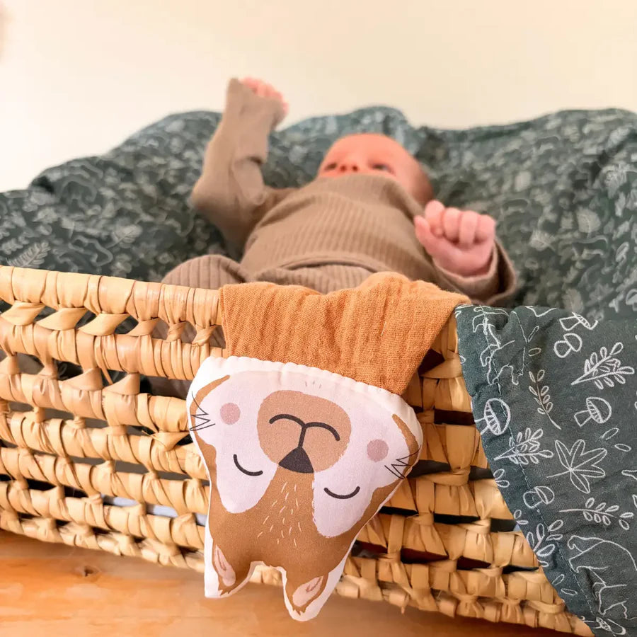 Doudou Écureuil camel gaze de coton bio