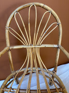 Chaise enfant en rotin vintage