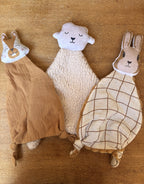 Doudou Écureuil camel gaze de coton bio