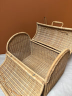 Malle en rotin vintage