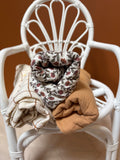 Maxi lange double gaze de coton fleuri