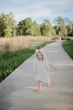 Poncho de bain ours beige
