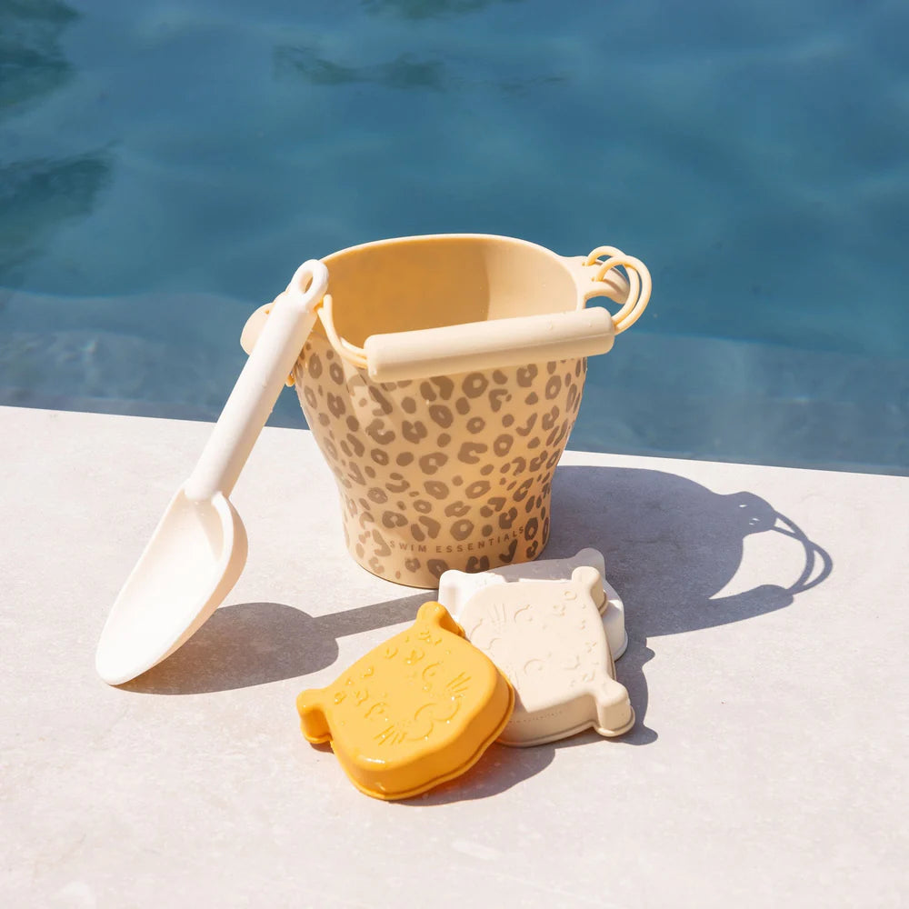 Kit de plage seau et pelle Léopard